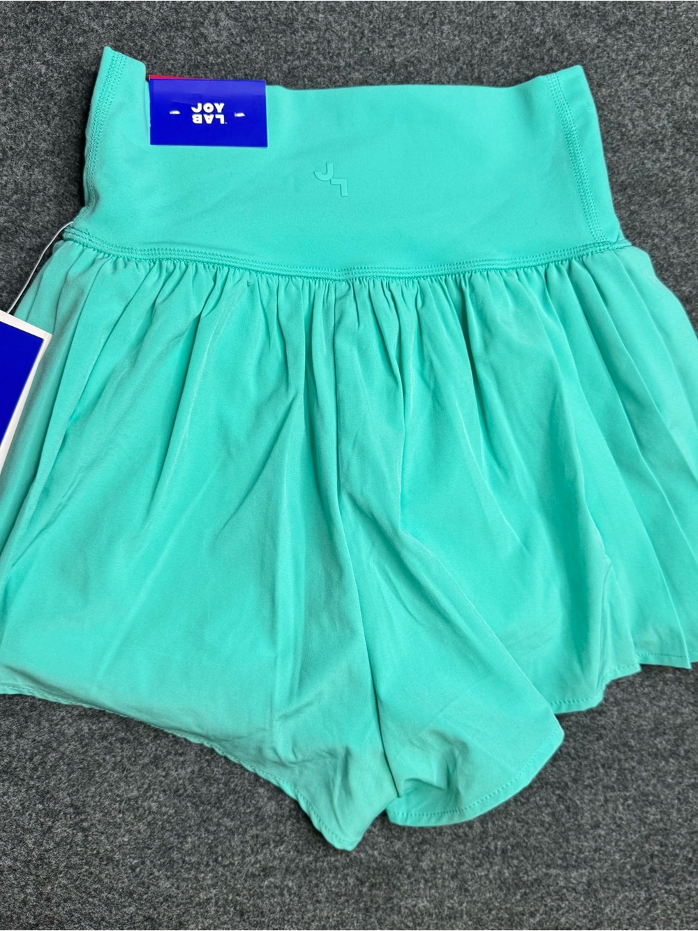 New XS JoyLab High-Waist Aqua mint Flared Women’s Shorts - Picture 5 of 5